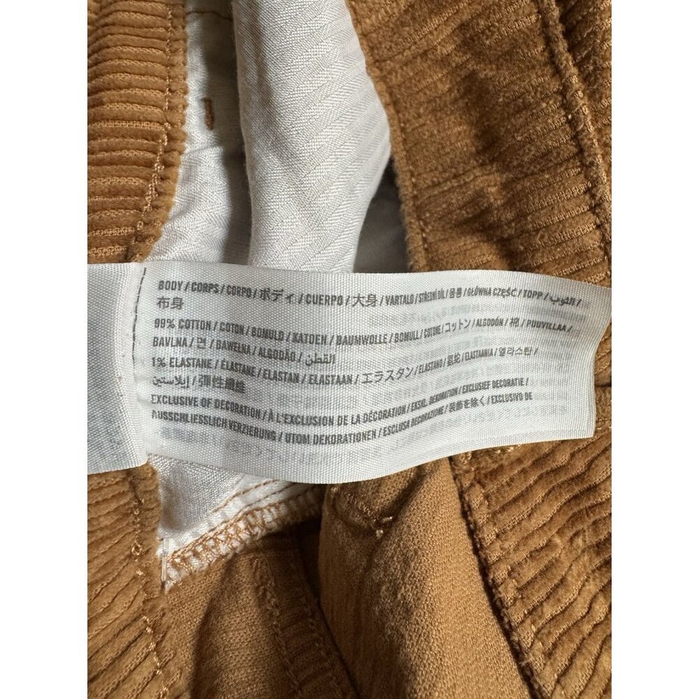 Hollister Womens High Rise Corduroy Dad Pants Brown Straight Leg W30 - Picture 4 of 4